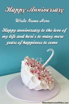 Happy Anniversary Cake With Name Photo Edit Online - Anniversary Cake Images