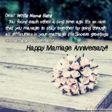 Happy Anniversary Flowers With Name