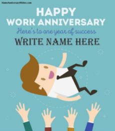 Happy 1 Year Work Anniversary With Name