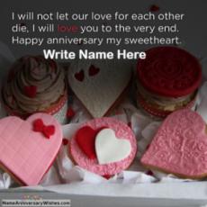 Happy Anniversary My Sweetheart Pic With Name
