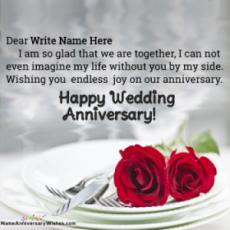 Red Rose Anniversary Wishes Images With Name