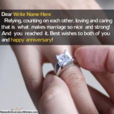 Sweet Wedding Anniversary Wishes For Sister With Name