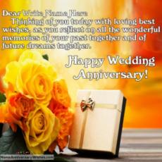 Wedding Anniversary Gifts With Name Wishes