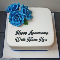 Write Name On Anniversary Cakes With Photo
