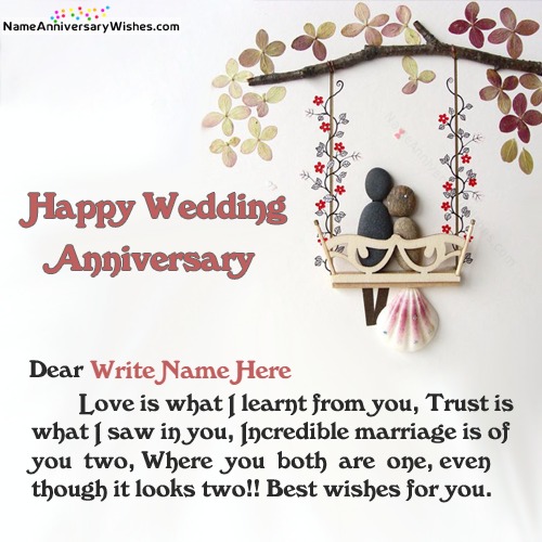 Happy Marriage Anniversary Wishes With Name and Photo