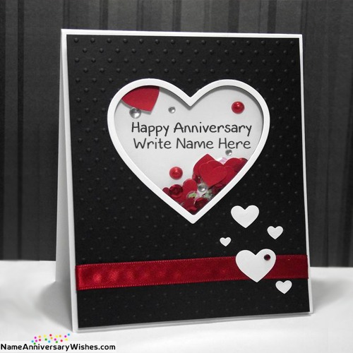 Happy Wedding Anniversary Card With Name