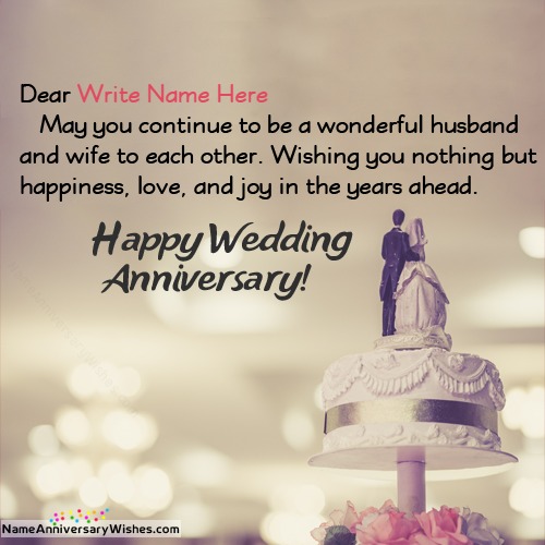 Happy Wedding Anniversary To Mom And Dad With Name